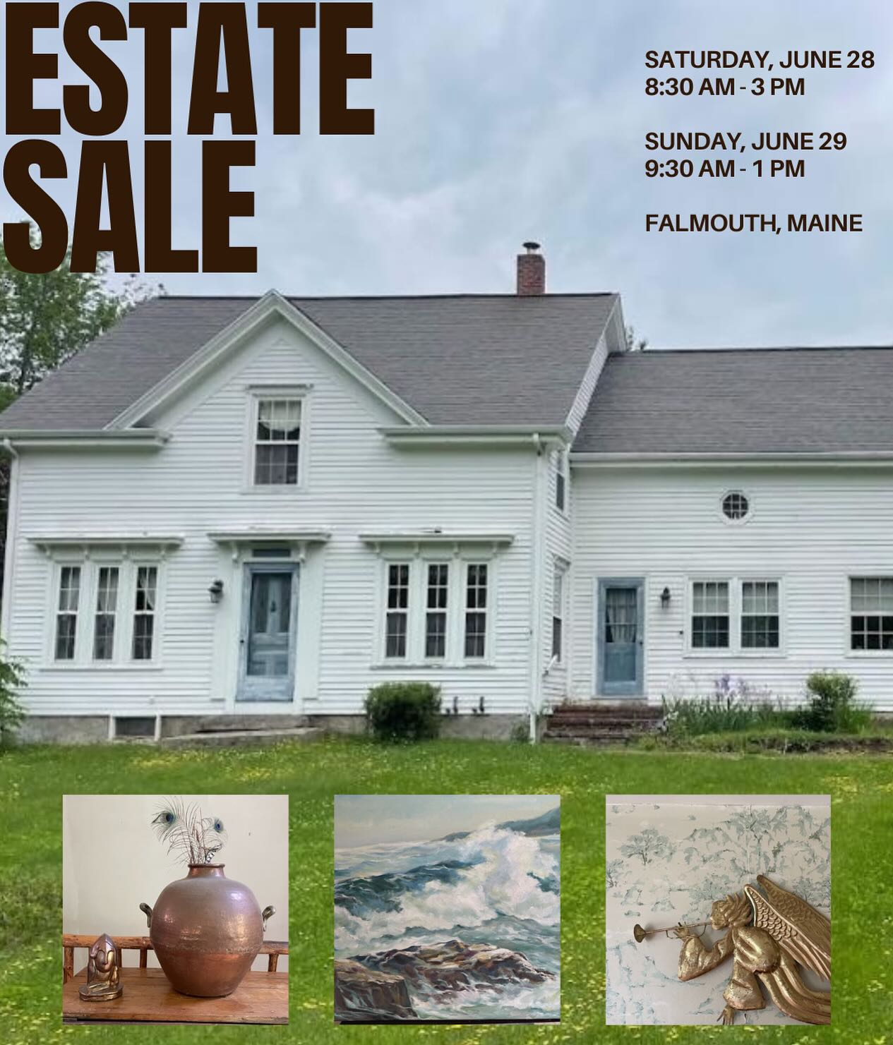 Summer is here and so is our first ✨Estate Sale✨ of the season!! Mark your calendars for Saturday and Sunday, June 28 & 29. More pictures of the sale can be found at the link in our bio! Located in Falmouth, ME - stay tuned for address deets. We can’t wait to see you there! 🫰
#vintage #maine #antique #portlandme #summer #yardsale #estatesale #estate #tagsale #antiquefurniture #homedecor #design #shopmaine #shoplocal #foresideantiques