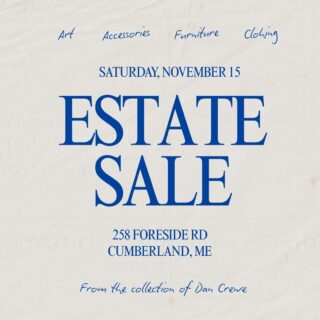 1 week countdown🗓️ join us November 15 (and 16!) for a fabulous estate sale full of curated art, furniture, vintage clothing, and accessories in Cumberland Foreside 

#estate #estatesale #vintage #antiques #maine #maineantiques