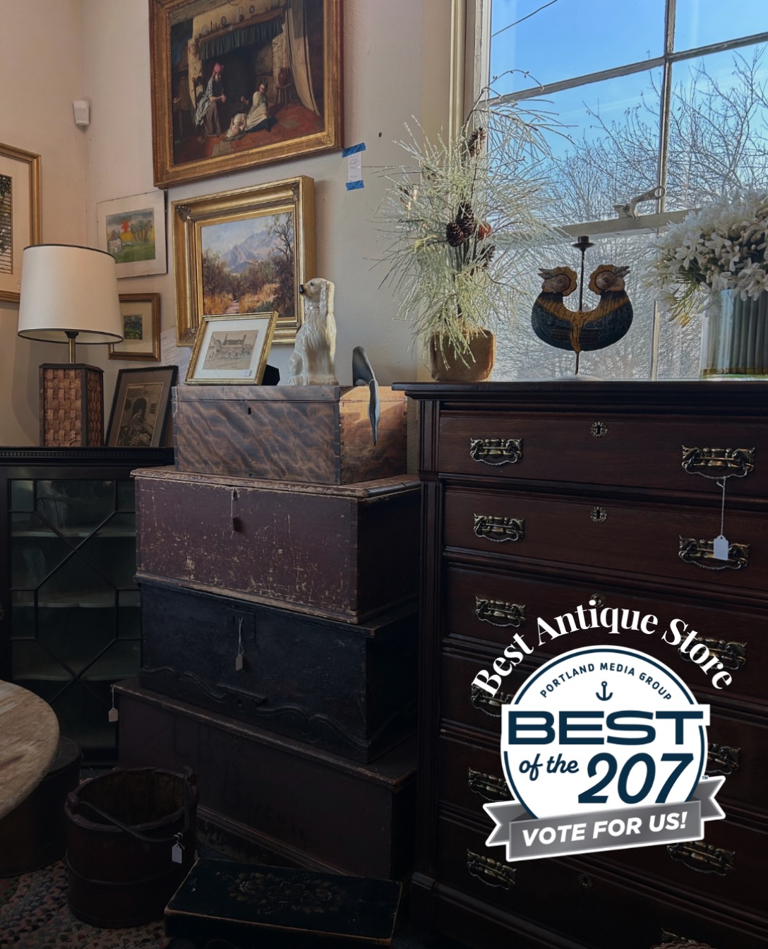 Voting is open! We’ve been nominated for @bestofthe207 in Antiques/Collectibles 🤍

You can vote daily today through November 11, and we would love your support! Vote for us under:
Shopping → Antiques/Collectibles → Foreside Antiques

Link in bio! We love you all and appreciate your support!💌

Best of 207 | Maine antiques | Maine vintage | thrift | home decor | Maine shopping | collectibles | estate sale | art